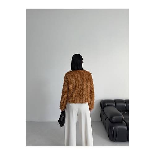 Yakas�z �thal P�sk�ll� Bordo K�rk Mont