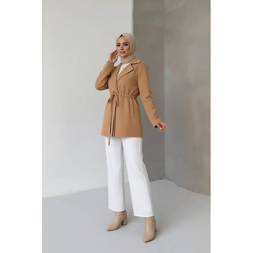 Ba�lama Detayl� Rahat Kal�p Ka�mir H�rka/Ceket