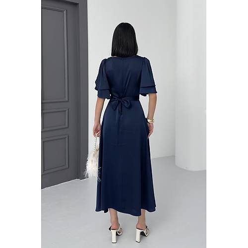 Lisa Kadn Saten Abiye Siyah