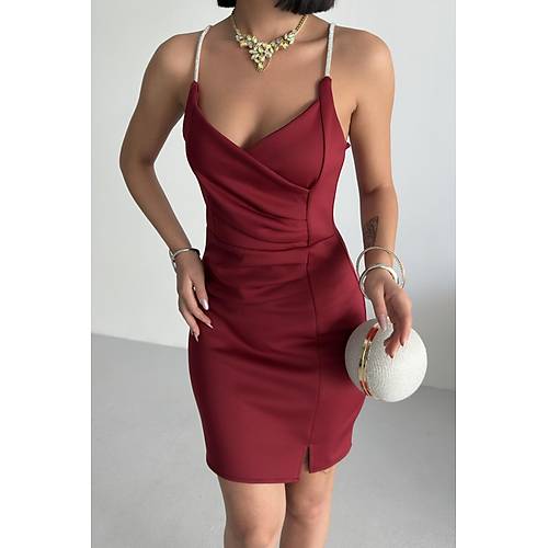 �nce Ask�l� Drapeli Abiye Elbise Ni�an D���n Mezuniyet Elbisesi Siyah