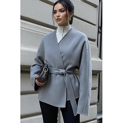 Siyah Ba�lama Detayl� Rahat Kal�p Ka�mir H�rka/Ceket