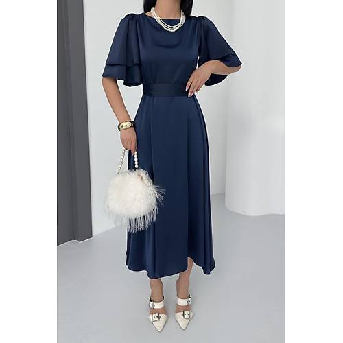 Lisa Kadn Saten Abiye Siyah