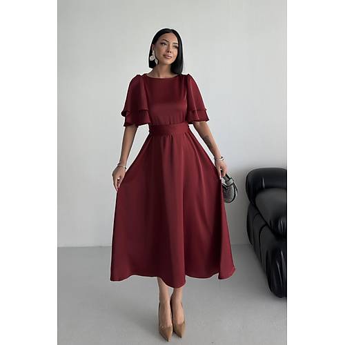 Lisa Kadn Saten Abiye Siyah