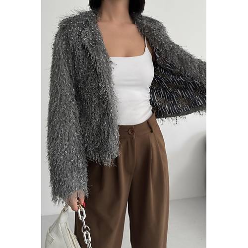 Yakas�z �thal P�sk�ll� Bordo K�rk Mont