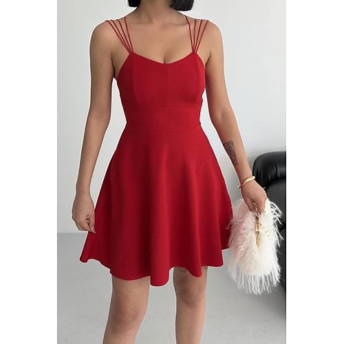 nce Askl Srt Dekolteli Volan Klo Mezuniyet Elbisesi Siyah