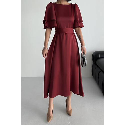 Lisa Kadn Saten Abiye Siyah