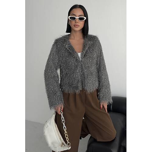 Yakas�z �thal P�sk�ll� Bordo K�rk Mont