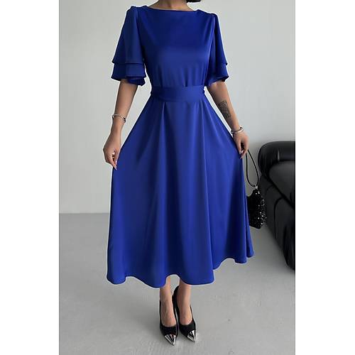 Lisa Kadn Saten Abiye Siyah