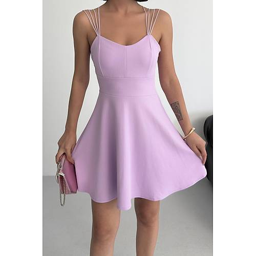 nce Askl Srt Dekolteli Volan Klo Mezuniyet Elbisesi Siyah