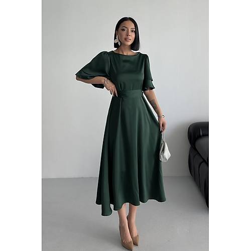 Lisa Kadn Saten Abiye Siyah