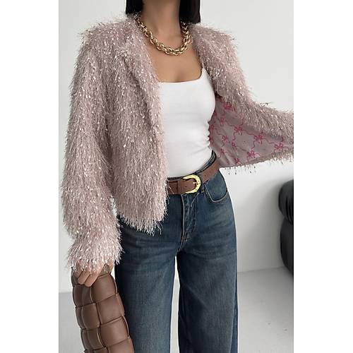 Yakas�z �thal P�sk�ll� Bordo K�rk Mont