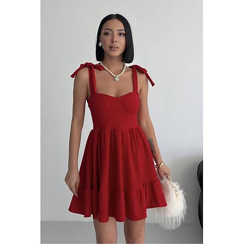 Gs Balamal Mini Krmz Elbise