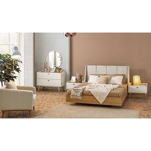 Krem Bohem Yatak Odas�