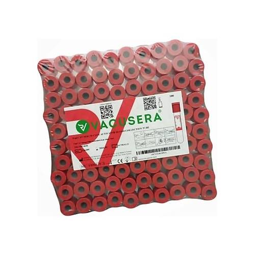 Vakumlu Bo� Kan Alma T�p� K�rm�z� Kapak 9 ml - 100'L� Paket