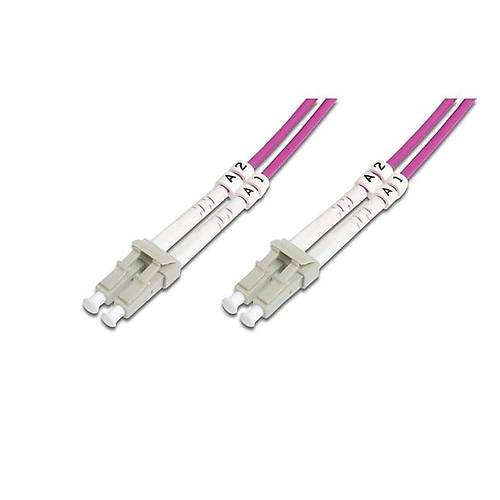 DIGITUS LC to LC Multimode 50/125, Duplex Patch Cord 1m, Class OM4