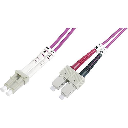 DIGITUS SC to LC Multimode 50/125, Duplex Patch Cord 10m, Class OM4
