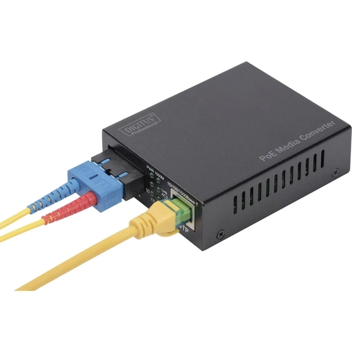 Gigabit Ethernet PoE+ Media Converter, Multimode 802.3at, 30W, SC connector, up to 0.5km