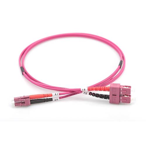 DIGITUS SC to LC Multimode 50/125, Duplex Patch Cord 1m, Class OM4