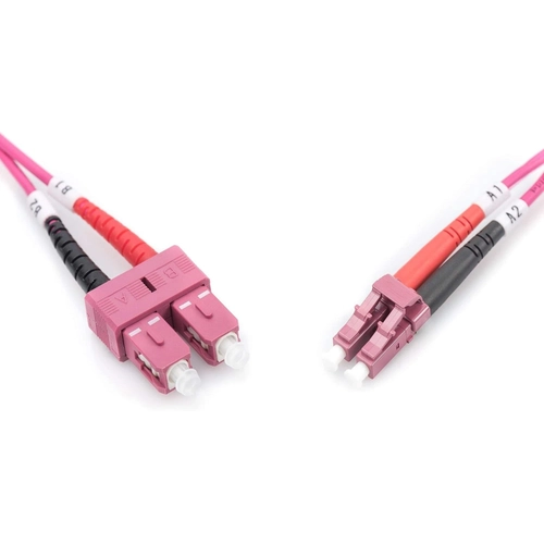 DIGITUS SC to LC Multimode 50/125, Duplex Patch Cord 10m, Class OM4