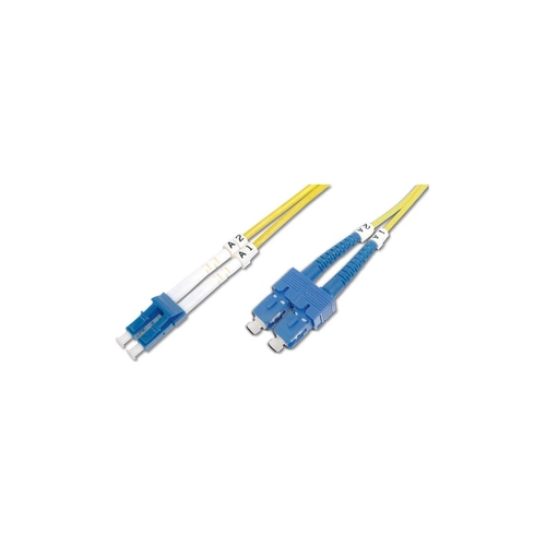 DIGITUS  LC to SC Singlemode 9/125  Duplex Patch Cord Length 1m, Class OS2