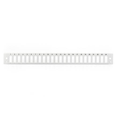 FO front panel, 1U, quick lock, 24x SC DX vertically, color grey (RAL 7035)