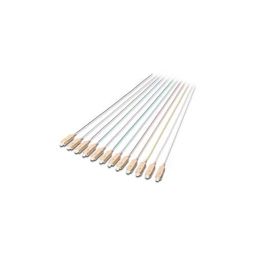 DIGITUS FO pigtail set, 12 pcs., SC, MM OM3 50/125 � loose buffer, color code DIN IEC 304, 2 m
