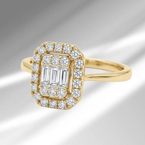 0.12 Karat P�rlanta Baget Y�z�k