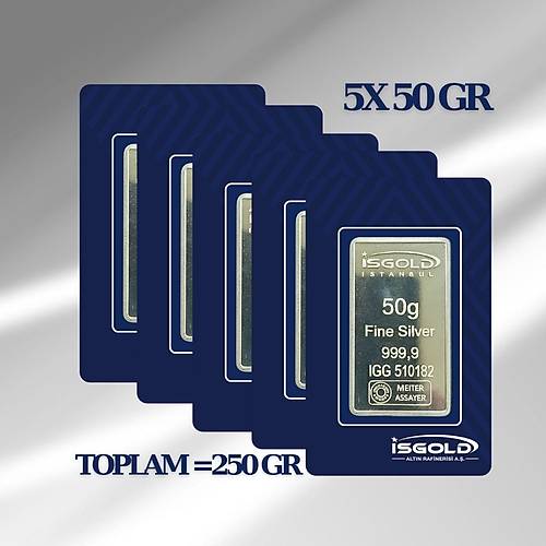 5x50=250 Gram K�l�e G�m�� - 999,9 | Sertifikal�
