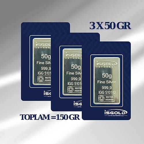 3x50=150 Gram K�l�e G�m�� - 999,9 | Sertifikal�