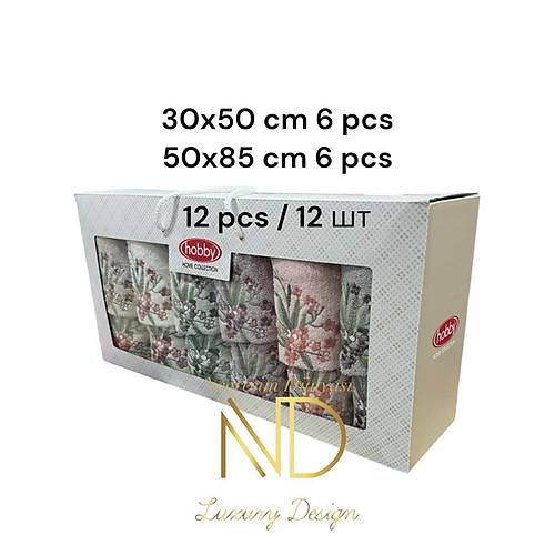 6'50x85cm 6'30X50 12'li Nakl Havlu Lily