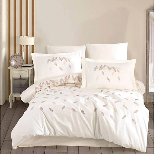ift Kiilik Poplin Premium Nakl Nev Lidia Krem - Lisinya