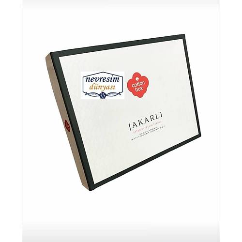 ift Kiilik Jakarl Saten Nev Takm Leaf Buz Mavisi - Lisinya