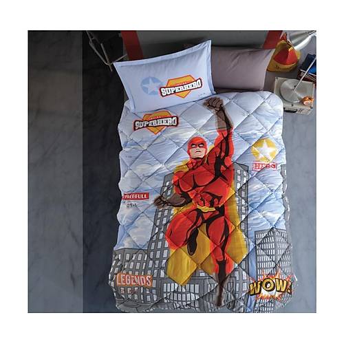 Tek Kiilik Ranforce Gen Desen Uyku Seti Superhero
