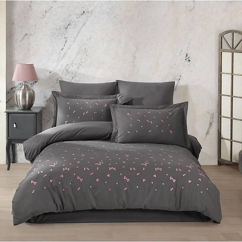 ift Kiilik Poplin Premium Nakl Nev Spring Gri - Lisinya