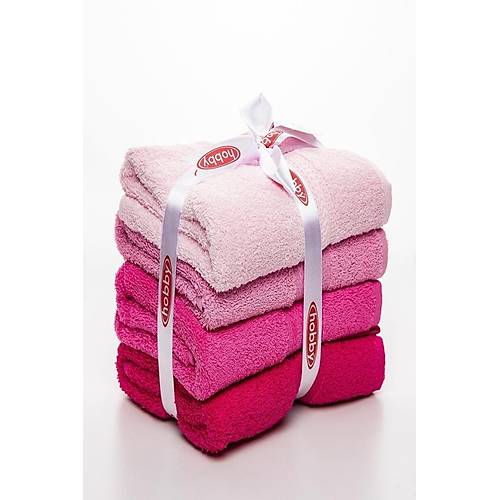 4l 50x90 Havlu Seti Pembe