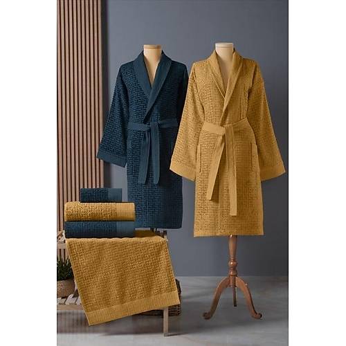 Bambu Bornoz Seti Lisse Moonlit Amber
