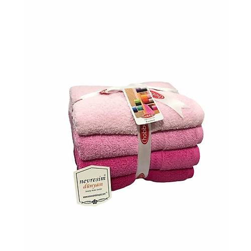 4l 50x90 Havlu Seti Pembe