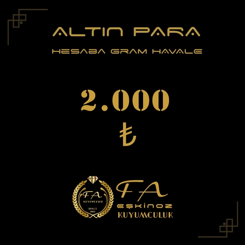 2000 TL Alt�n Para