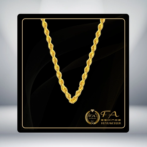 Burma Halat 22 Ayar Alt�n Zincir 60 cm