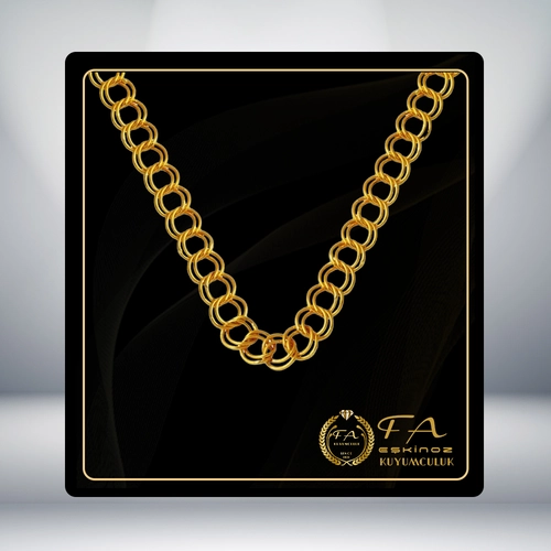 22 Ayar Samanyolu Alt�n Zincir 60 cm