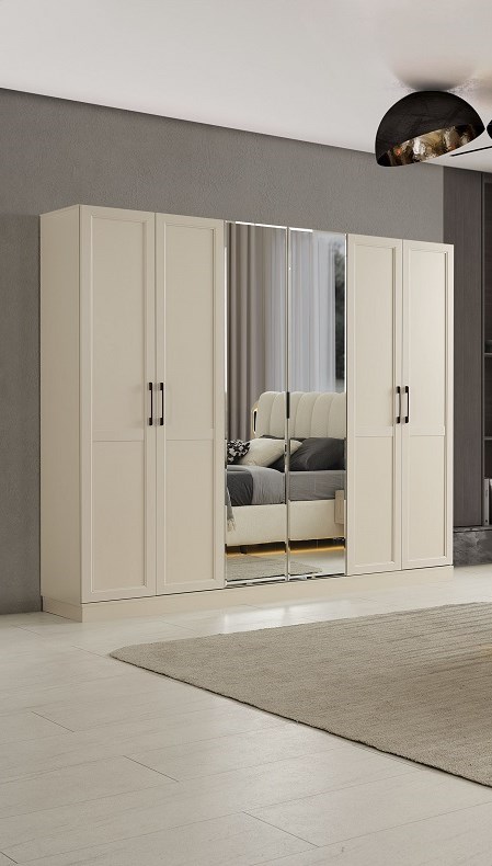 HEYBELİ MDF 6 KAPILI DOLAP 