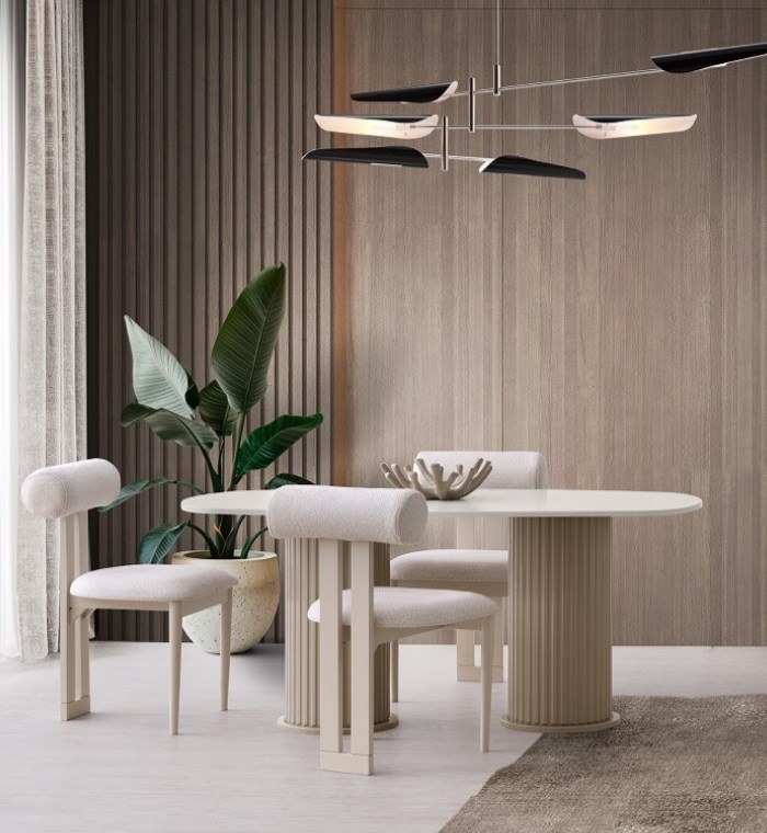 NARİN MDF YEMEK MASASI+6 ADET SANDALYE