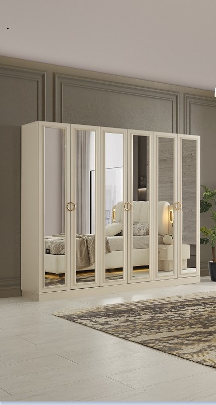BURGAZ MDF 6 KAPILI DOLAP 