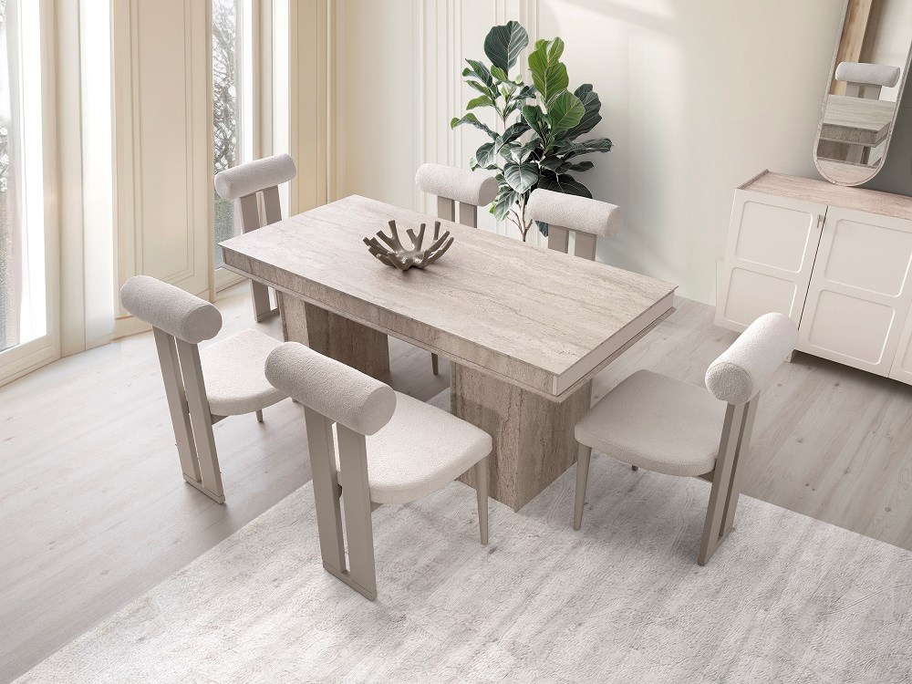 KUMSAL MDF MASA + 6 SANDALYE