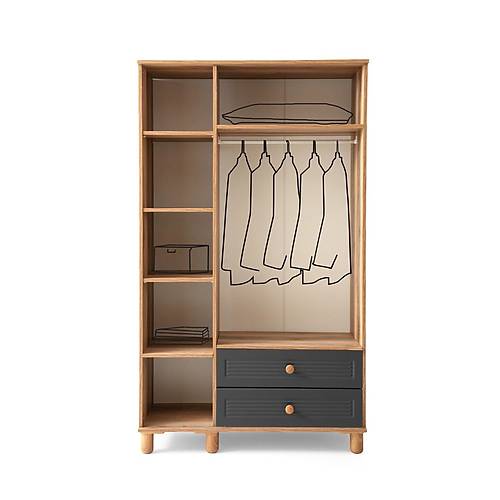 F�N�KE MDF 3 KAPILI DOLAP - ANTRAS�T