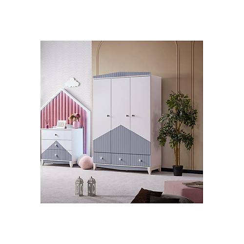 FETH�YE 3 KAPILI DOLAP - BEYAZ GR�