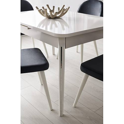 Bahar Mdf A��l�r Yemek Masas� 6 Sandalye