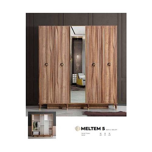 MELTEM MDF 5 KAPILI DOLAP