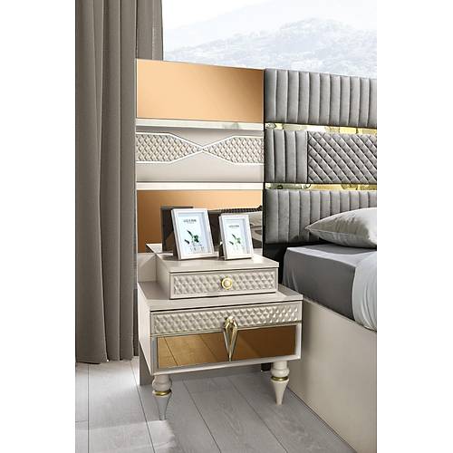 Marsilya Mdf Yatak Odas� Tak�m� Bazal�+bench