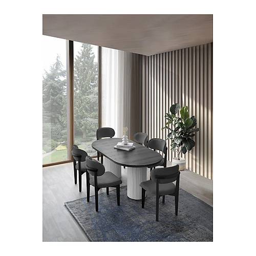 TARSUS MDF YEMEK MASASI + 6 SANDALYE